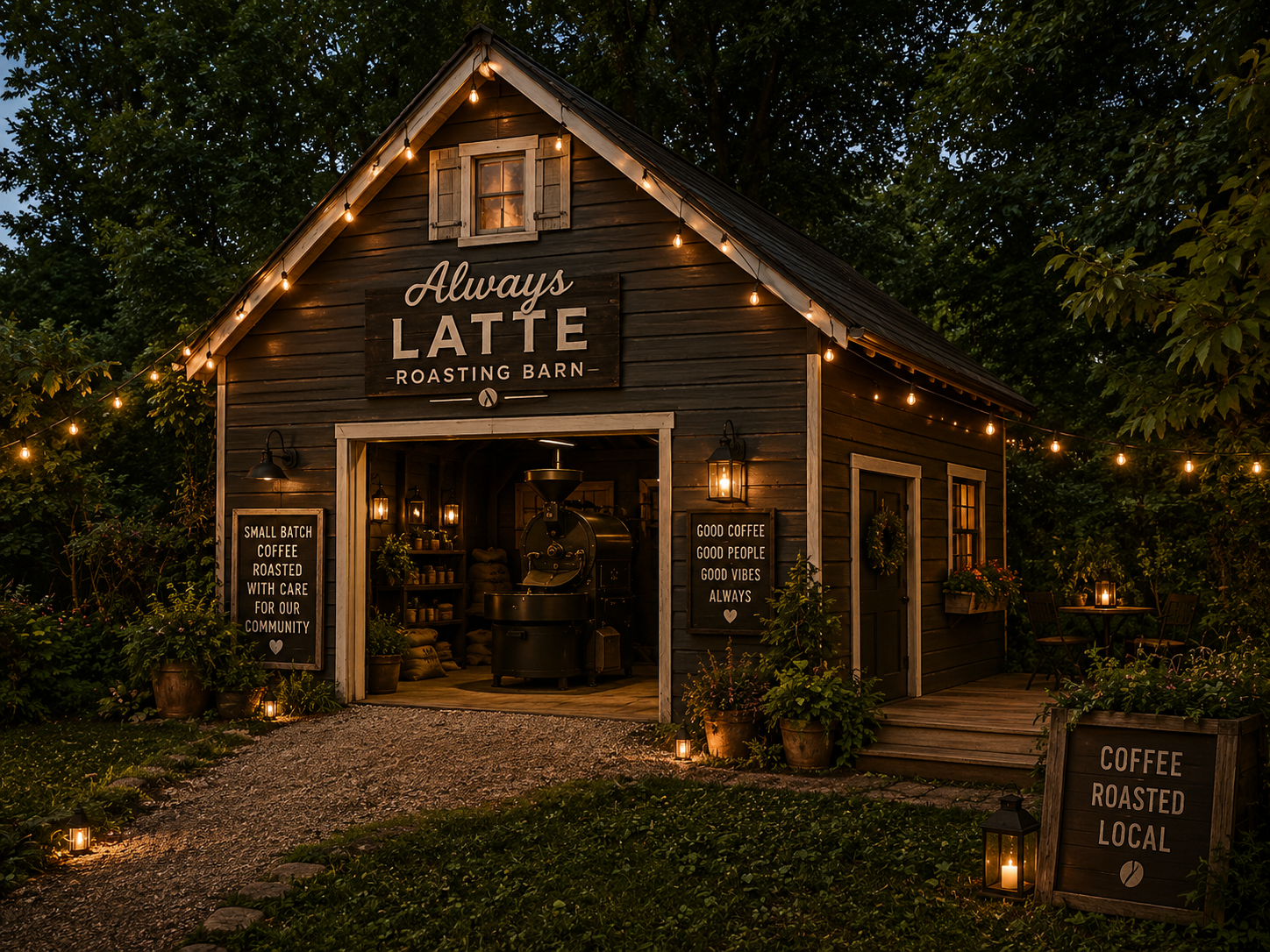 Always Latté roasting barn